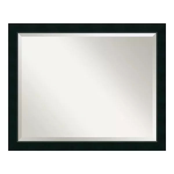 Amanti Art Nero 31 in. W x 25 in. H Framed Rectangular Bathroom Vanity Mirror in Black