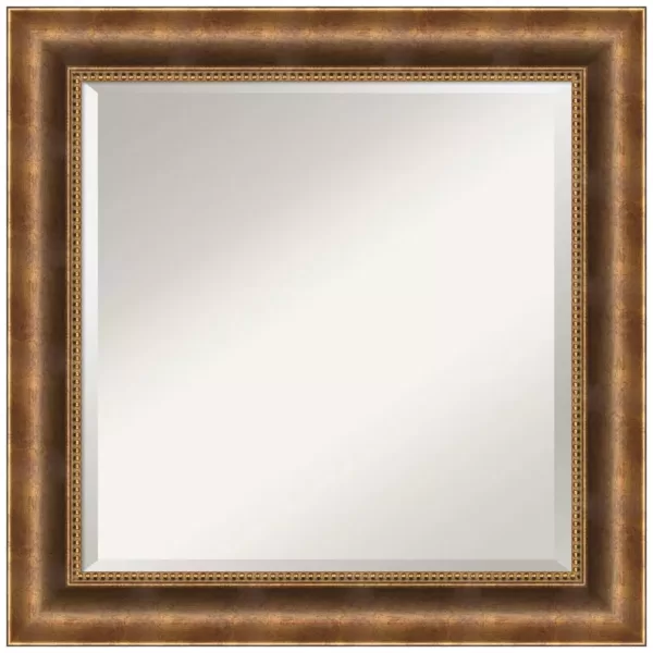 Amanti Art Manhattan Bronze 25.38 in. x 25.38 in. Bathroom Vanity Wall Mirror