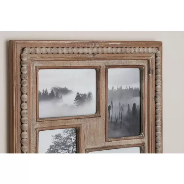 Home Decorators Collection 4" x 6" Natural Beaded Wood 8-Opening Picture Frame