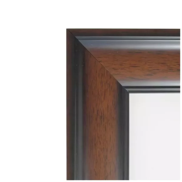 Amanti Art Cyprus Walnut 24.88 in. x 24.88 in. Bathroom Vanity Wall Mirror